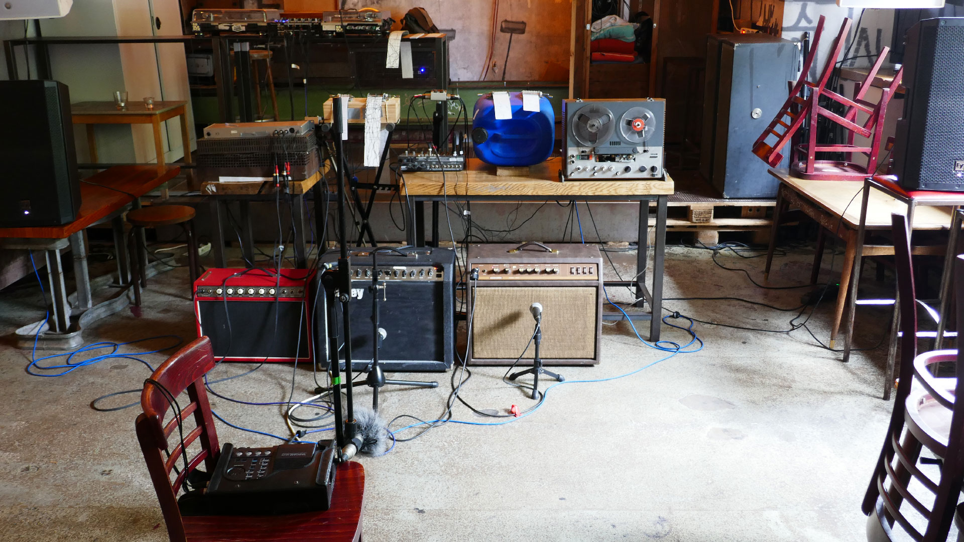 2025-06-24 Spieluhren-Quartett mit Tonband, Vocoder und Fieldrecording (soundcheck 1)